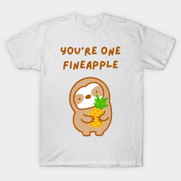 You’re One Fineapple Pineapple Sloth T-Shirt by theslothinme